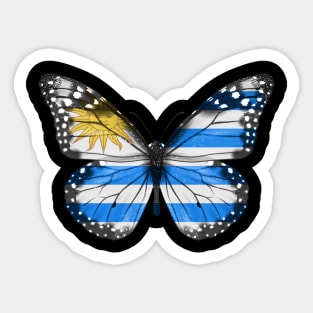 Uraguyan Flag  Butterfly - Gift for Uraguyan From Uruguay Sticker